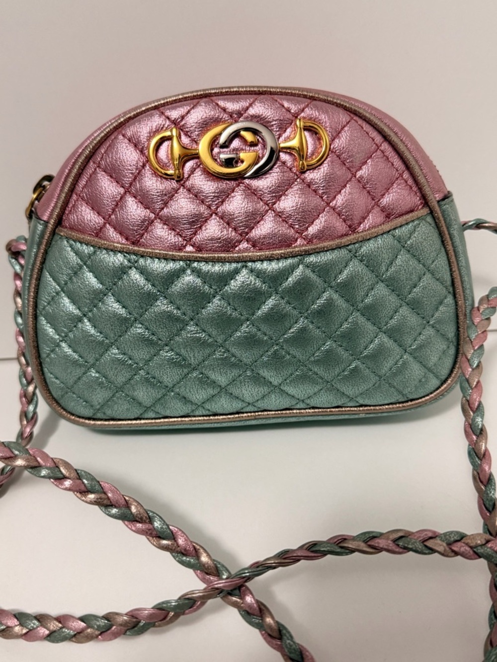 Authentic Gucci Trapuntata Mini Multicoloured Crossbody | Leather Bag - Picture 5 of 15